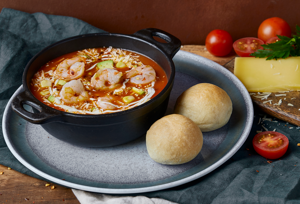 Sopa il forno Camarones